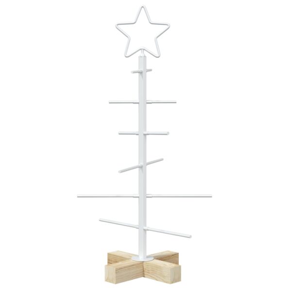 vidaXL Kovový vianočný stromček so stojanom KUOPIO 60 cm Oceľ Biela – Obrázok 4