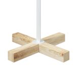 vidaXL Kovový vianočný stromček so stojanom KUOPIO 60 cm Oceľ Biela – Obrázok 6