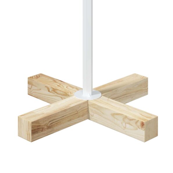 vidaXL Kovový vianočný stromček so stojanom KUOPIO 60 cm Oceľ Biela – Obrázok 6