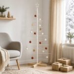 vidaXL Kovový vianočný stromček so stojanom KUOPIO 150 cm Oceľ Biela