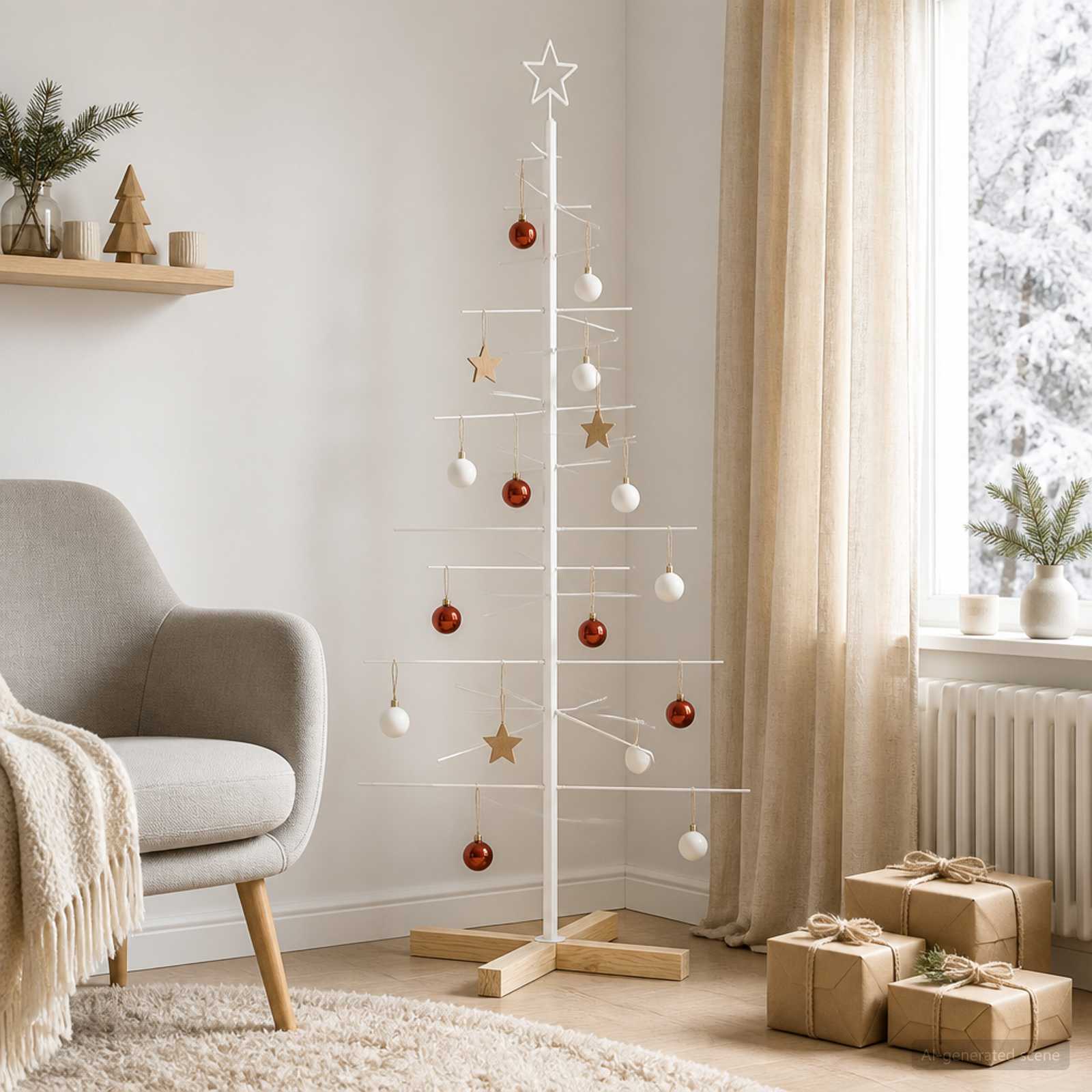42053875_1.jpg vidaXL Kovový vianočný stromček so stojanom KUOPIO 150 cm Oceľ Biela – Obrázok 1