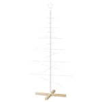 vidaXL Kovový vianočný stromček so stojanom KUOPIO 150 cm Oceľ Biela – Obrázok 2