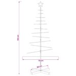 vidaXL Kovový vianočný stromček so stojanom KUOPIO 150 cm Oceľ Biela – Obrázok 7