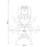 vidaXL Kovový vianočný stromček KUOPIO 60 cm Oceľ Biela – Obrázok 6