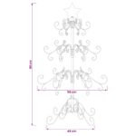 vidaXL Kovový vianočný stromček KUOPIO 90 cm Oceľ Biela – Obrázok 6
