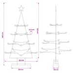 vidaXL Kovový vianočný strom s držiakom KUOPIO 140 cm Oceľ Biela – Obrázok 8