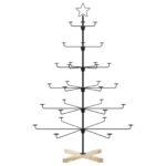 vidaXL Kovový vianočný strom s držiakom KUOPIO 150 cm Oceľ Čierna – Obrázok 2