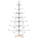 vidaXL Kovový vianočný strom s držiakom KUOPIO 180 cm Oceľ Čierna – Obrázok 2