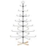 vidaXL Kovový vianočný strom s držiakom KUOPIO 180 cm Oceľ Čierna – Obrázok 3