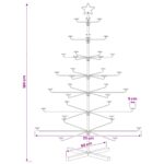 vidaXL Kovový vianočný strom s držiakom KUOPIO 180 cm Oceľ Čierna – Obrázok 7