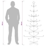 vidaXL Kovový vianočný strom s držiakom KUOPIO 180 cm Oceľ Čierna – Obrázok 8