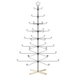 vidaXL Kovový vianočný strom s držiakom KUOPIO 210 cm Oceľ Čierna – Obrázok 2