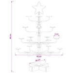 vidaXL Kovový vianočný strom s držiakom KUOPIO 60 cm Oceľ Biela – Obrázok 7