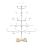 vidaXL Kovový vianočný strom s držiakom KUOPIO 90 cm Oceľ Biela – Obrázok 2