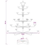 vidaXL Kovový vianočný strom s držiakom KUOPIO 90 cm Oceľ Biela – Obrázok 7