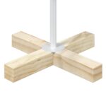 vidaXL Kovový vianočný strom s držiakom KUOPIO 125 cm Oceľ Biela – Obrázok 6