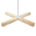 vidaXL Kovový vianočný strom s držiakom KUOPIO 150 cm Oceľ Biela – Obrázok 6