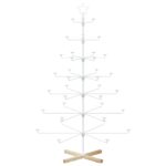 vidaXL Kovový vianočný strom s držiakom KUOPIO 180 cm Oceľ Biela