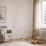 vidaXL Kovový vianočný strom s držiakom KUOPIO 180 cm Oceľ Biela – Obrázok 8