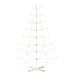 vidaXL Kovový vianočný strom s držiakom KUOPIO 210 cm Oceľ Biela – Obrázok 3