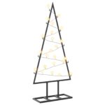 vidaXL Kovový vianočný stromček s LED KUOPIO 60 cm Teplá biela Oceľ – Obrázok 2