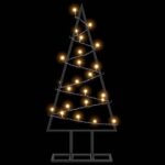 vidaXL Kovový vianočný stromček s LED KUOPIO 60 cm Teplá biela Oceľ – Obrázok 5