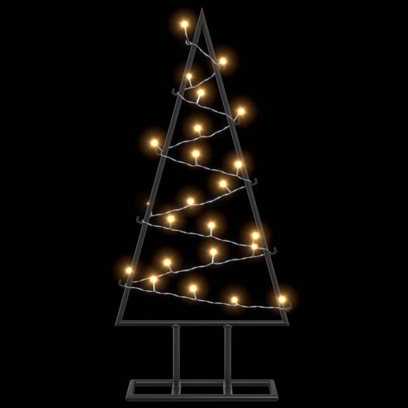vidaXL Kovový vianočný stromček s LED KUOPIO 60 cm Teplá biela Oceľ – Obrázok 5