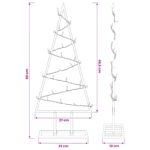 vidaXL Kovový vianočný stromček s LED KUOPIO 60 cm Teplá biela Oceľ – Obrázok 7