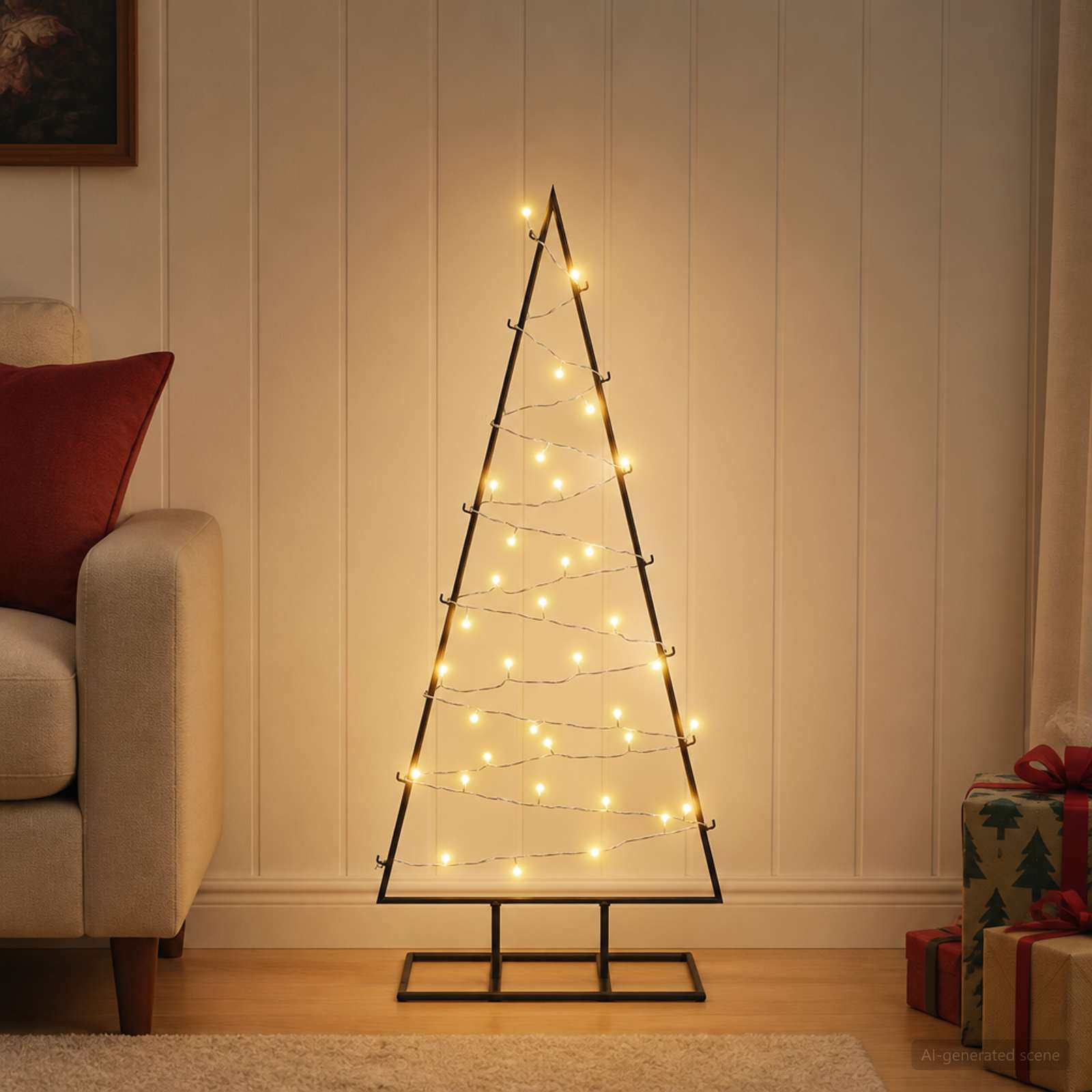 42053956_1.jpg vidaXL Kovový vianočný stromček s LED KUOPIO 90 cm Teplá biela Oceľ – Obrázok 1