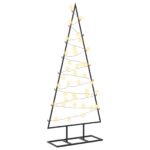 vidaXL Kovový vianočný stromček s LED KUOPIO 90 cm Teplá biela Oceľ – Obrázok 2