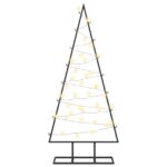 vidaXL Kovový vianočný stromček s LED KUOPIO 90 cm Teplá biela Oceľ – Obrázok 4
