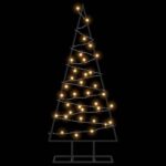 vidaXL Kovový vianočný stromček s LED KUOPIO 90 cm Teplá biela Oceľ – Obrázok 5