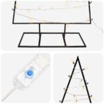 vidaXL Kovový vianočný stromček s LED KUOPIO 90 cm Teplá biela Oceľ – Obrázok 6