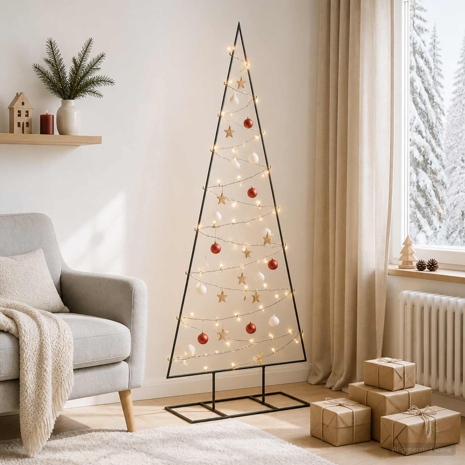 42053958_1.jpg vidaXL Kovový vianočný stromček s LED KUOPIO 150 cm Teplá biela Oceľ – Obrázok 1