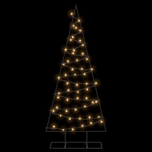 vidaXL Kovový vianočný stromček s LED KUOPIO 150 cm Teplá biela Oceľ – Obrázok 5