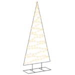 vidaXL Kovový vianočný stromček s LED KUOPIO 210 cm Teplá biela Oceľ – Obrázok 2