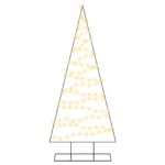 vidaXL Kovový vianočný stromček s LED KUOPIO 210 cm Teplá biela Oceľ – Obrázok 4