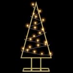 vidaXL Kovový vianočný stromček s LED KUOPIO 60 cm Teplá biela Oceľ – Obrázok 5