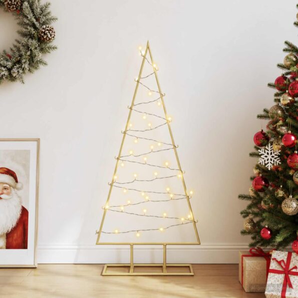 vidaXL Kovový vianočný stromček s LED KUOPIO 90 cm Teplá biela Oceľ – Obrázok 3
