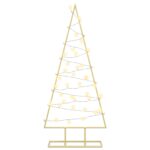 vidaXL Kovový vianočný stromček s LED KUOPIO 90 cm Teplá biela Oceľ – Obrázok 4