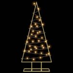 vidaXL Kovový vianočný stromček s LED KUOPIO 90 cm Teplá biela Oceľ – Obrázok 5
