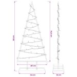 vidaXL Kovový vianočný stromček s LED KUOPIO 90 cm Teplá biela Oceľ – Obrázok 7