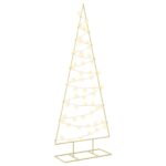 vidaXL Kovový vianočný stromček s LED KUOPIO 150 cm Teplá biela Oceľ – Obrázok 2