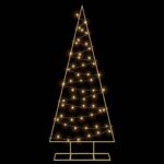 vidaXL Kovový vianočný stromček s LED KUOPIO 150 cm Teplá biela Oceľ – Obrázok 5