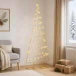 vidaXL Kovový vianočný stromček s LED KUOPIO 180 cm Teplá biela Oceľ – Obrázok 3