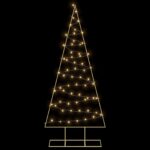 vidaXL Kovový vianočný stromček s LED KUOPIO 180 cm Teplá biela Oceľ – Obrázok 5