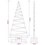 vidaXL Kovový vianočný stromček s LED KUOPIO 180 cm Teplá biela Oceľ – Obrázok 7