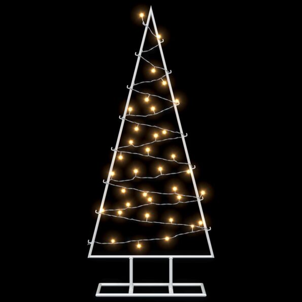 vidaXL Kovový vianočný stromček s LED KUOPIO 90 cm Teplá biela Oceľ – Obrázok 5