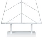 vidaXL Kovový vianočný stromček so stojanom KUOPIO 60 cm Oceľ Biela – Obrázok 6