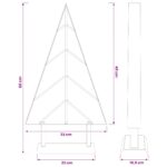 vidaXL Kovový vianočný stromček so stojanom KUOPIO 60 cm Oceľ Biela – Obrázok 7